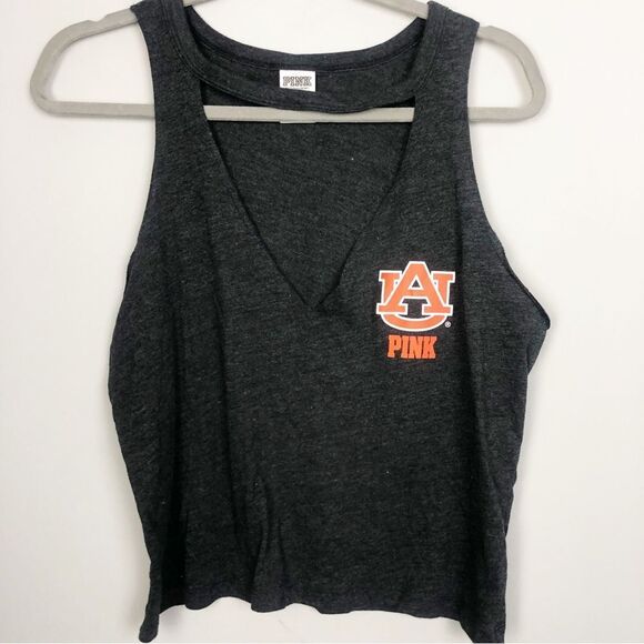 VICTORIA’S SECRET PINK | Auburn University Gray Choker Tank Top Women’s Size L - Picture 1 of 6